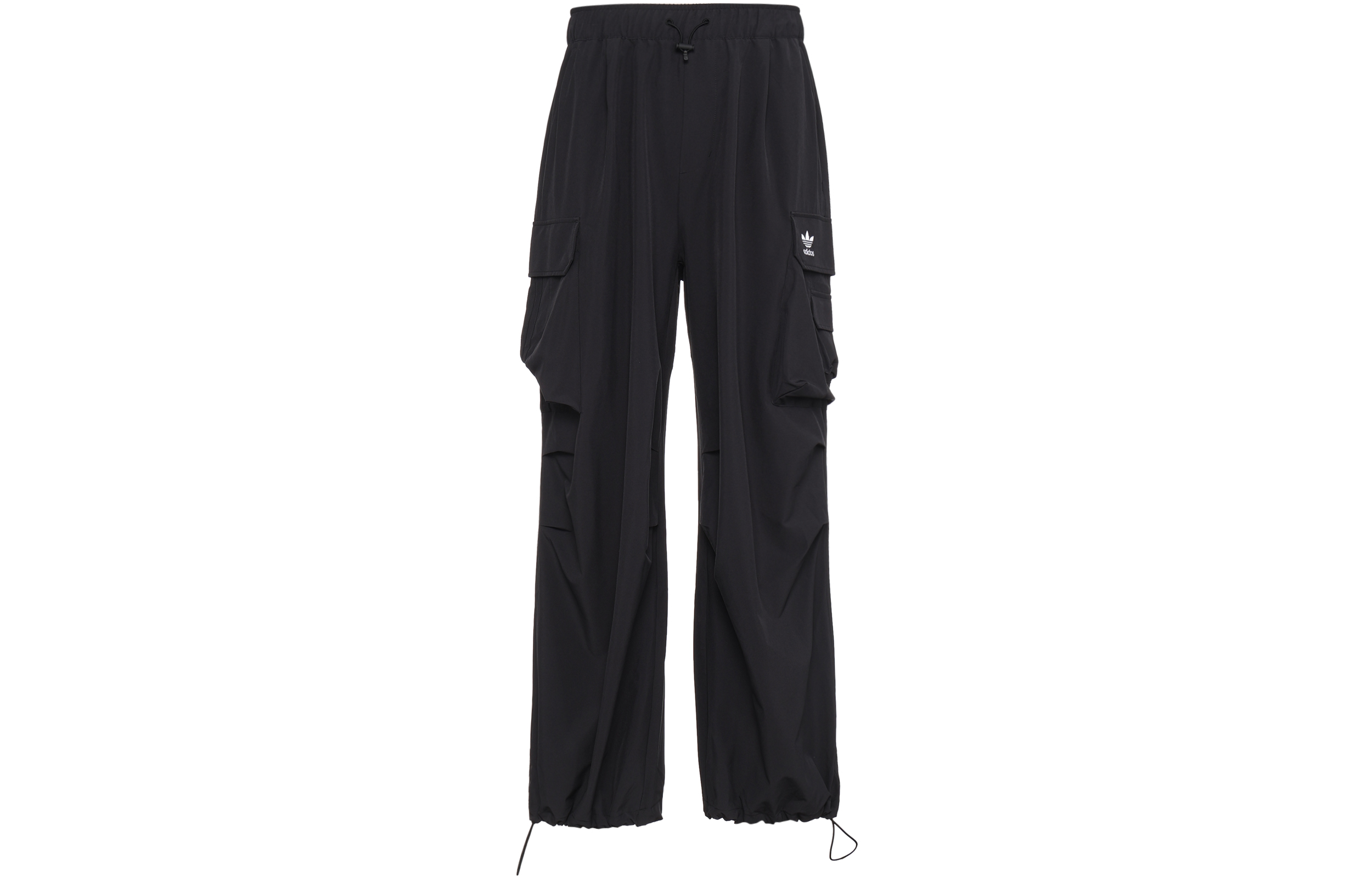adidas Originals  Black Cargo Pants Multi-Pocket Tactical Relaxed Fit. IY9495