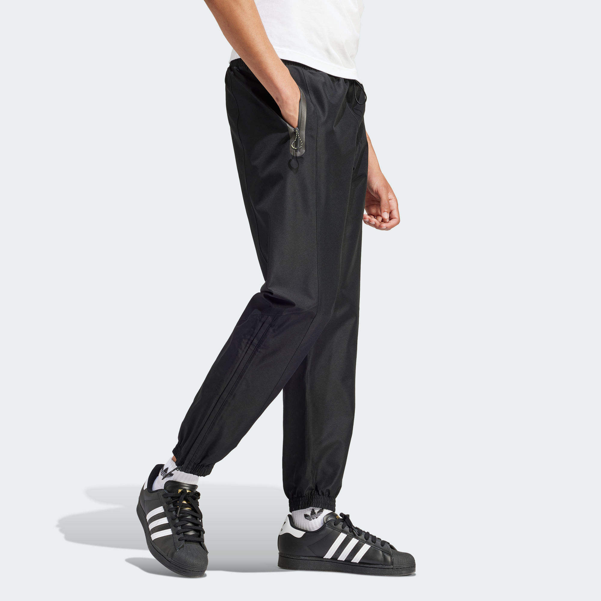 Purchase adidas Originals  Black Double Knit Zipper Pocket Joggers Sports Pants. IS2838