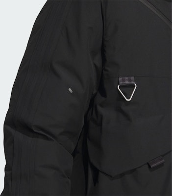 阿迪达斯Originals黑色连帽长款羽绒保暖外套。 JD3755 Details for 阿迪达斯Originals黑色连帽长款羽绒保暖外套。 JD3755