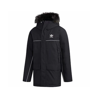 adidas Originals Black Hooded Long Sleeve Down Jacket Winter Edition FL1417