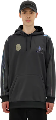 adidas Originals 黑色帽T 條紋Logo印花口袋設計 DU0206 Sizing adidas Originals 黑色帽T 條紋Logo印花口袋設計 DU0206