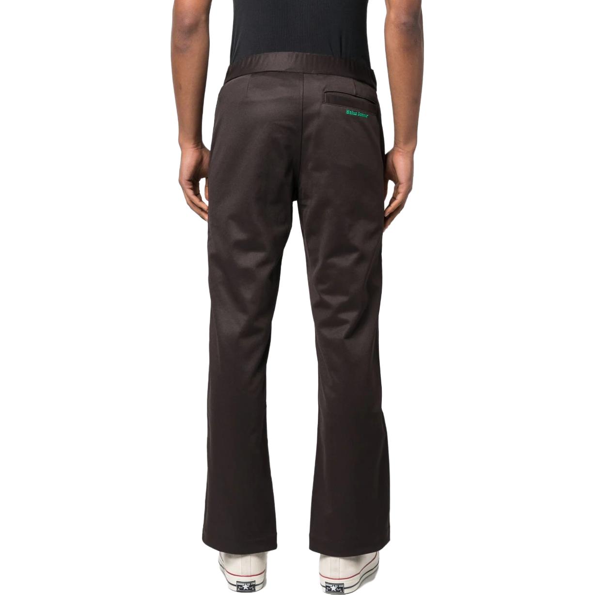 Shop adidas Originals  Brown Flared Pants with Iconic Trefoil Logo Embroidery IB3262