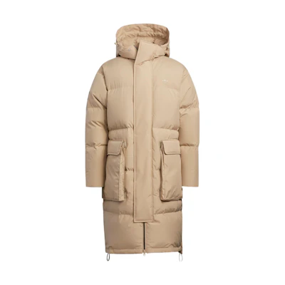 adidas Originals Duck Down Puffer Jacket with Zipper Khaki Color HS7290