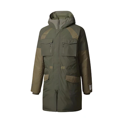 adidas Originals Green Hooded Pocket Long Sleeve Outdoor Jacket bq4068
