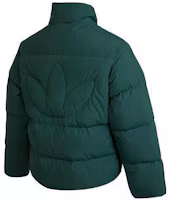 Lookbook adidas Originals Green Puffer Jacket with Logo and Zip-up Collar. HL9199
