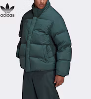 Purchase adidas Originals Green Puffer Jacket with Logo and Zip-up Collar. HL9199