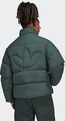 アディダスオリジナルズ グリーンロゴ入りジップアップカラーパファージャケット HL9199 Details for アディダスオリジナルズ グリーンロゴ入りジップアップカラーパファージャケット HL9199