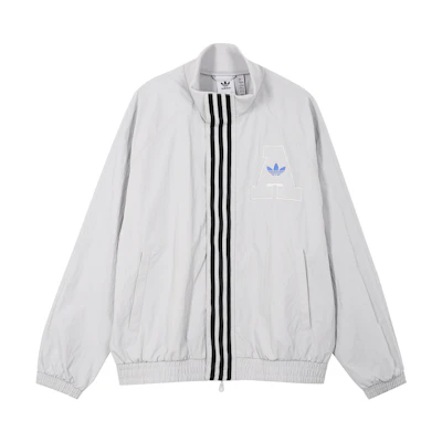 adidas Originals Letter Striped Print Track Jacket Solid Light Grey. IU4846
