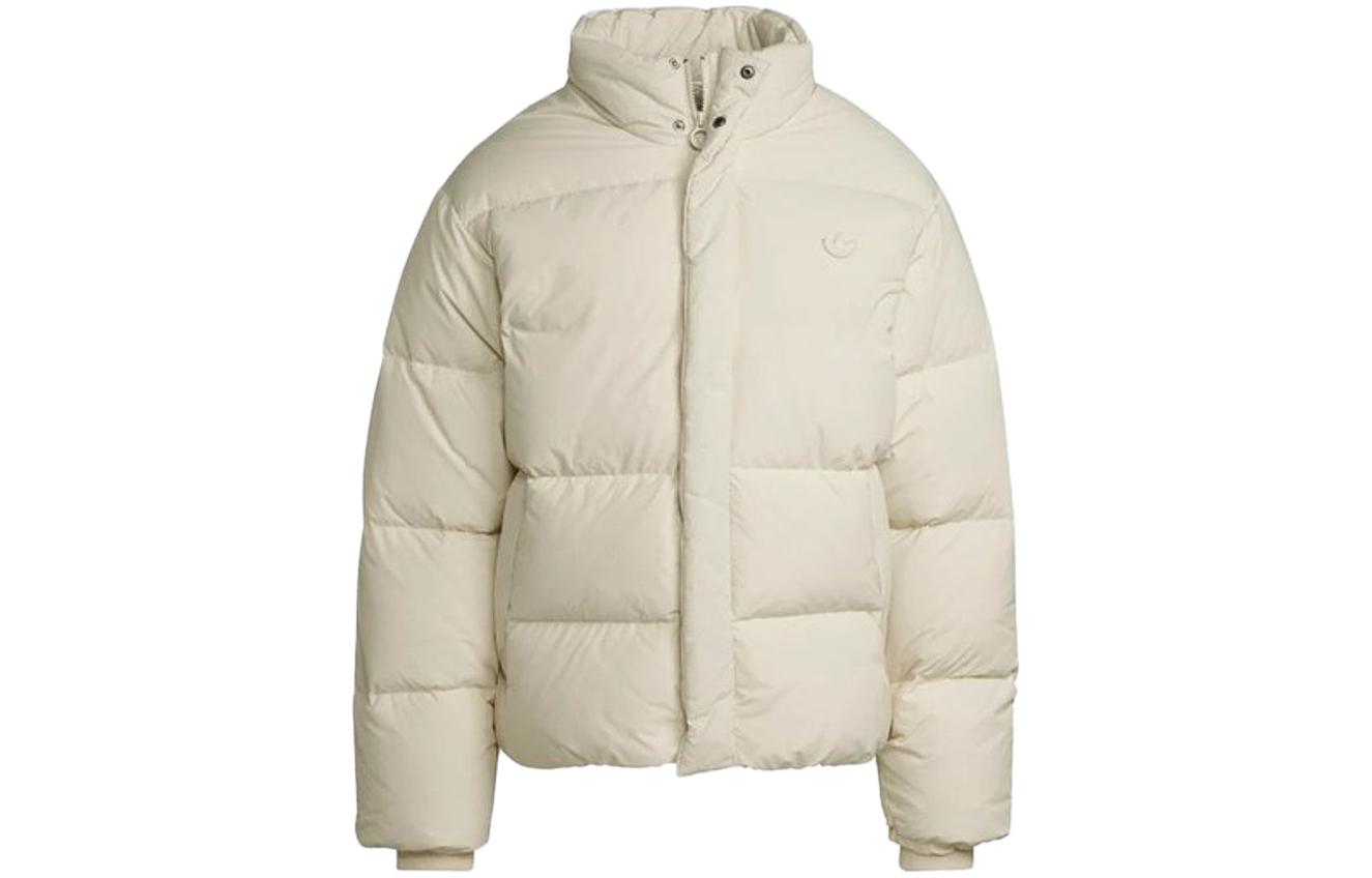adidas Originals  Logo Embroidered Down Jacket - Off-White HL9201