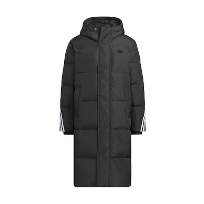 adidas Originals Long Down Jacket 600-Fill Striped Classic Winter Coat. IU4831