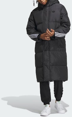 阿迪达斯Originals长款羽绒服600蓬经典冬季条纹外套 IU4831 Lookbook 阿迪达斯Originals长款羽绒服600蓬经典冬季条纹外套 IU4831