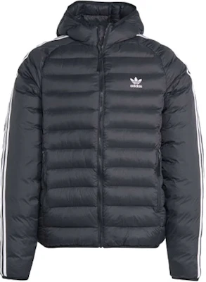 adidas Originals Padded Hooded Puffer Jacket Black with 3-Stripes Design IL2563 Buy adidas Originals Padded Hooded Puffer Jacket Black with 3-Stripes Design IL2563