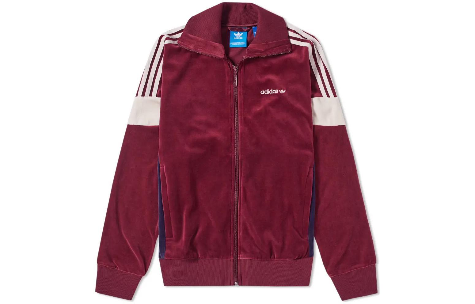 Order Jaket Track adidas Originals Logo Merah dengan 3 Garis. BR2284