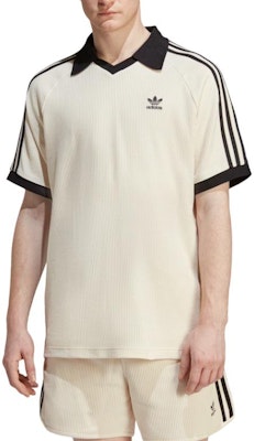 阿迪达斯 Originals 复古条纹拼色标志印花Polo衫奶白色 HA9311 Shop 阿迪达斯 Originals 复古条纹拼色标志印花Polo衫奶白色 HA9311