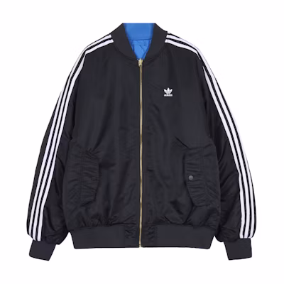 adidas Originals Reversible Casual Jacket Black Retro Side Stripe Design. IW3641