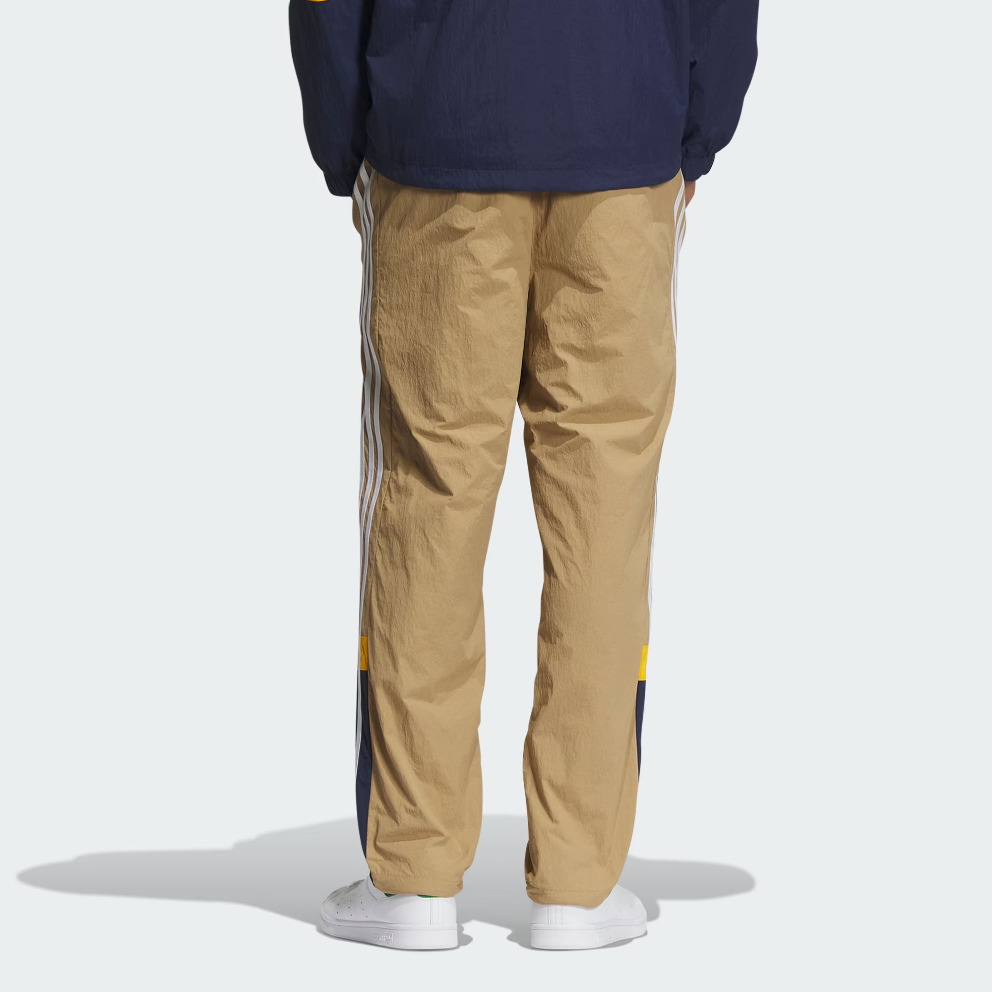 Shop adidas Originals  Straight-Leg Track Pants Khaki Three-Stripes Design IN0999