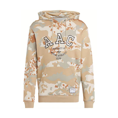 adidas Originals AAC Camo Hoodie Vintage Sportswear Prairie Brown IR9472