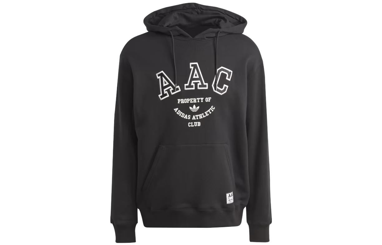 adidas Originals AAC Hoodie Loose Fit Black Embroidered Pullover HZ0700