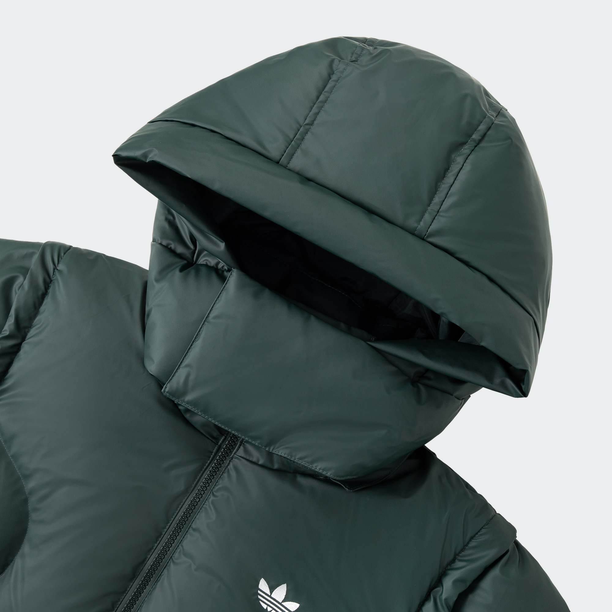 Details for 阿迪达斯Originals ADC 2N1可拆徽标连帽羽绒服 矿石绿 JW1366