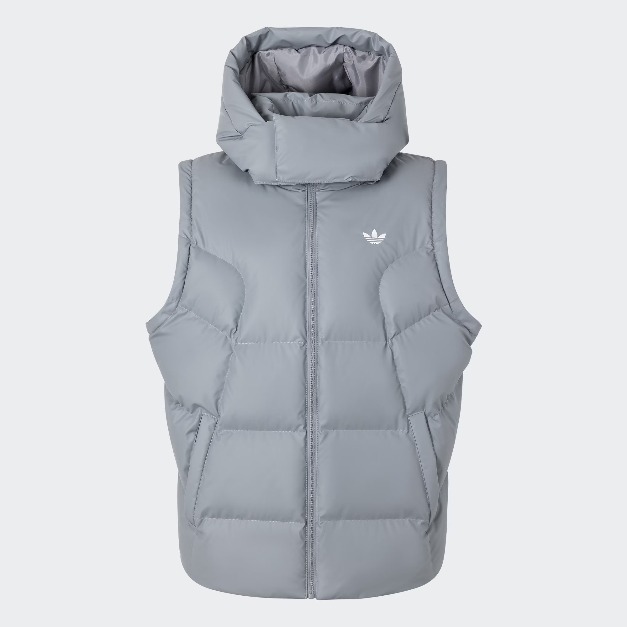 Shop 阿迪达斯Originals ADC 2N1可拆卸连帽羽绒服 浅灰色 JW1365