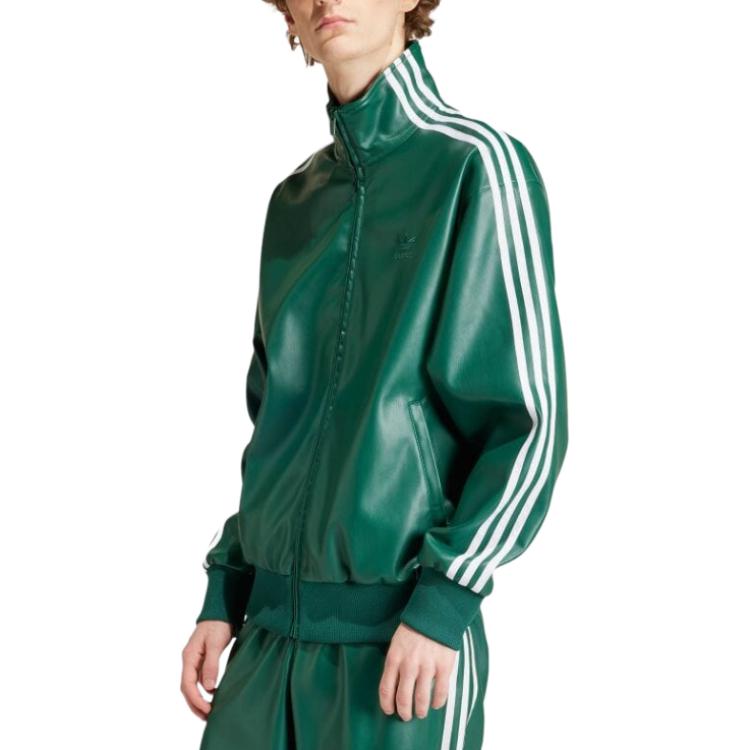 Lookbook Chaqueta de Piel Verde adidas Originals Adicolor 3-Stripes. IZ4032