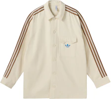 adidas Originals Adicolor 70s Beige Vintage Striped Button-Up Jacket Shirt IP6988 adidas Originals Adicolor 70s Beige Vintage Striped Button-Up Jacket Shirt IP6988