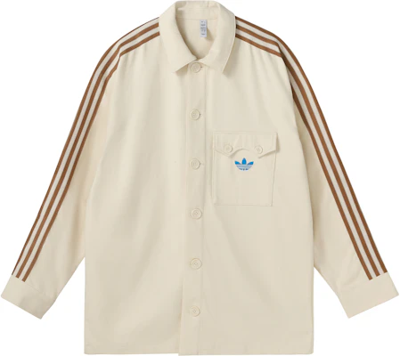 adidas Originals Adicolor 70s Beige Vintage Striped Button-Up Jacket Shirt IP6988 Buy adidas Originals Adicolor 70s Beige Vintage Striped Button-Up Jacket Shirt IP6988