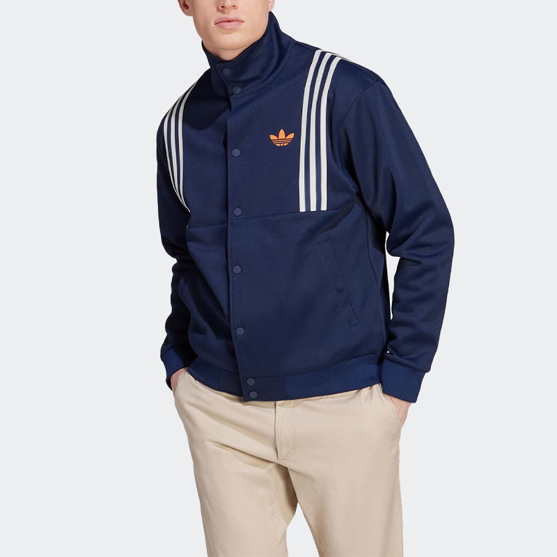 Lookbook adidas Originals Adicolor 70s Retro Jaket Track Navy Blue Logo IP6978