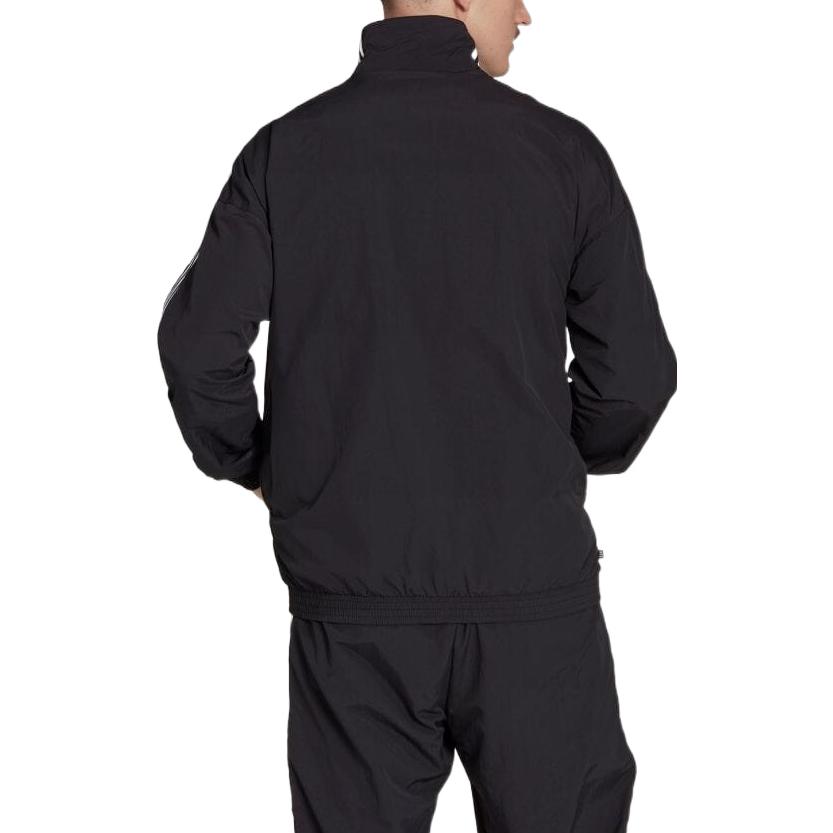 Purchase adidas Originals Adicolor 黑色復古三葉草標誌條紋運動外套 IA6359