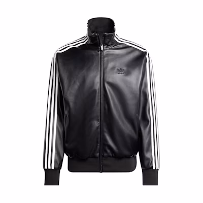 adidas Originals Adicolor Black Track Jacket with Stripe Logo Print. IZ4033