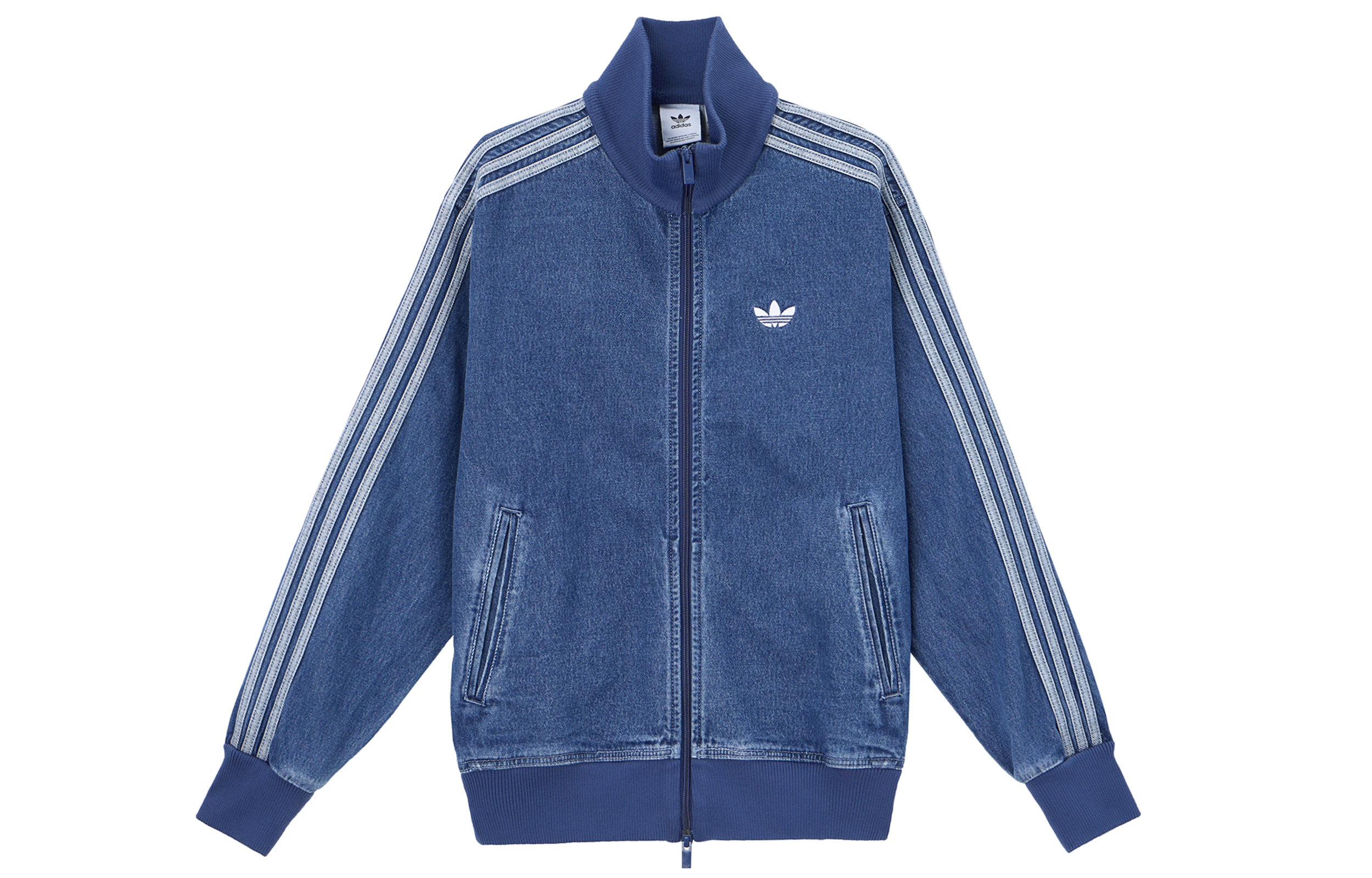 adidas Originals Adicolor  Relaxed Denim Jacket Zip-Up - Denim Blue JC6233