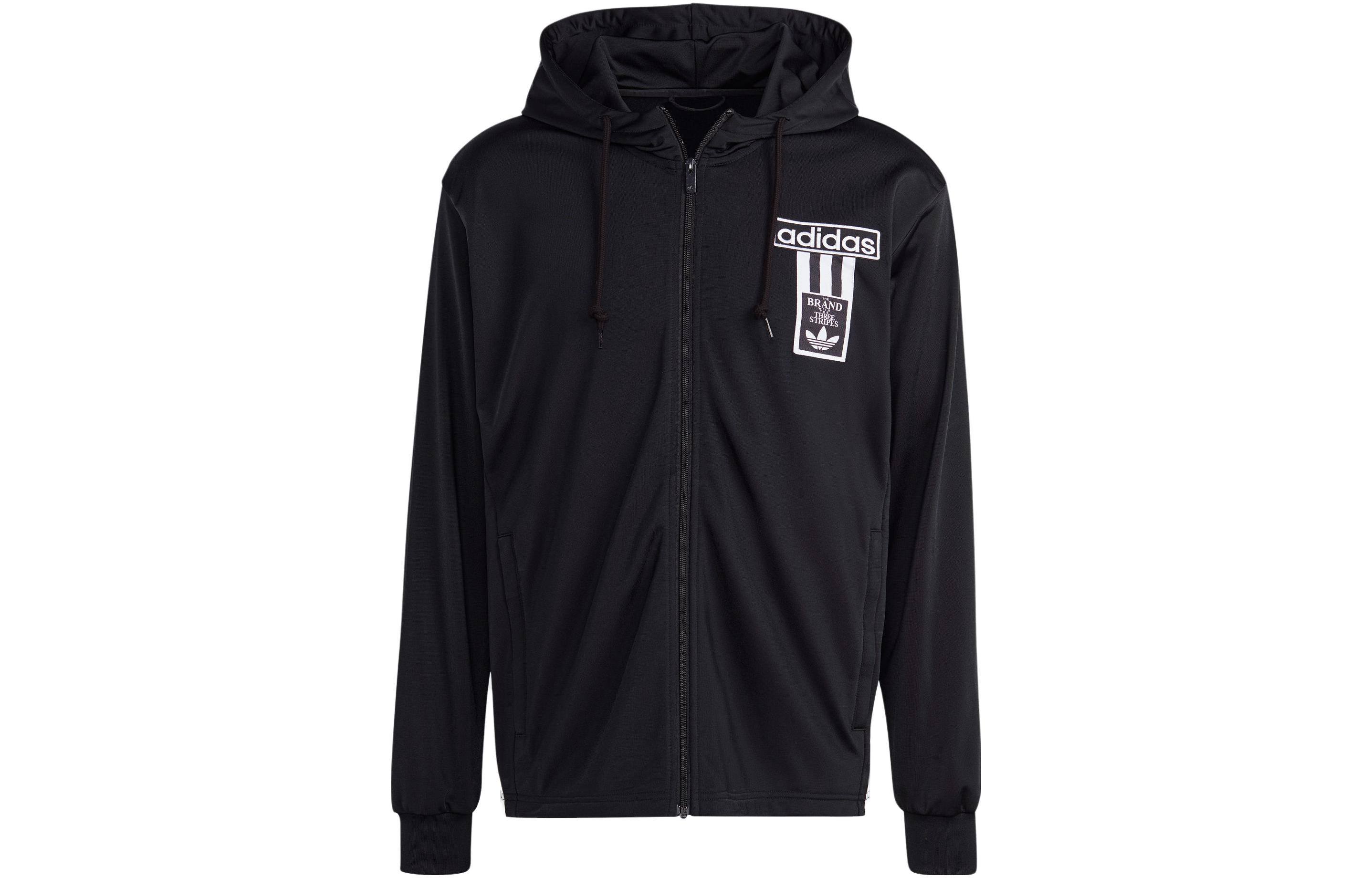 adidas Originals Adicolor Adibreak Hoodie Black Three-Stripe Full-Zip Jacket IN8079