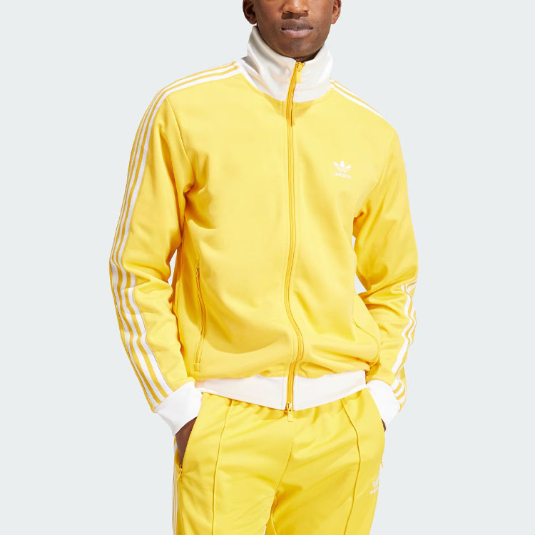 adidas Originals Adicolor Beckenbauer Track Top Retro Yellow Jacket IP0414 圖 3