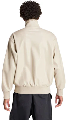 adidas Originals Adicolor Beige Faux Leather 3-Stripes Zip Jacket Long Sleeve IZ4036 Shop adidas Originals Adicolor Beige Faux Leather 3-Stripes Zip Jacket Long Sleeve IZ4036