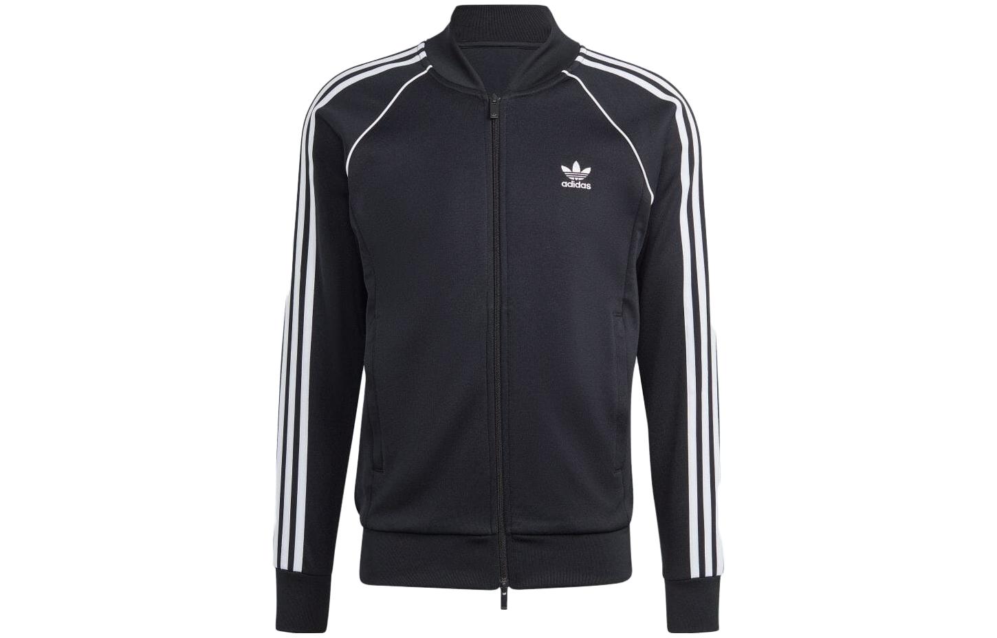 adidas Originals Adicolor Black Three-Stripes Logo Long-Sleeve Jacket IM4545 圖 2