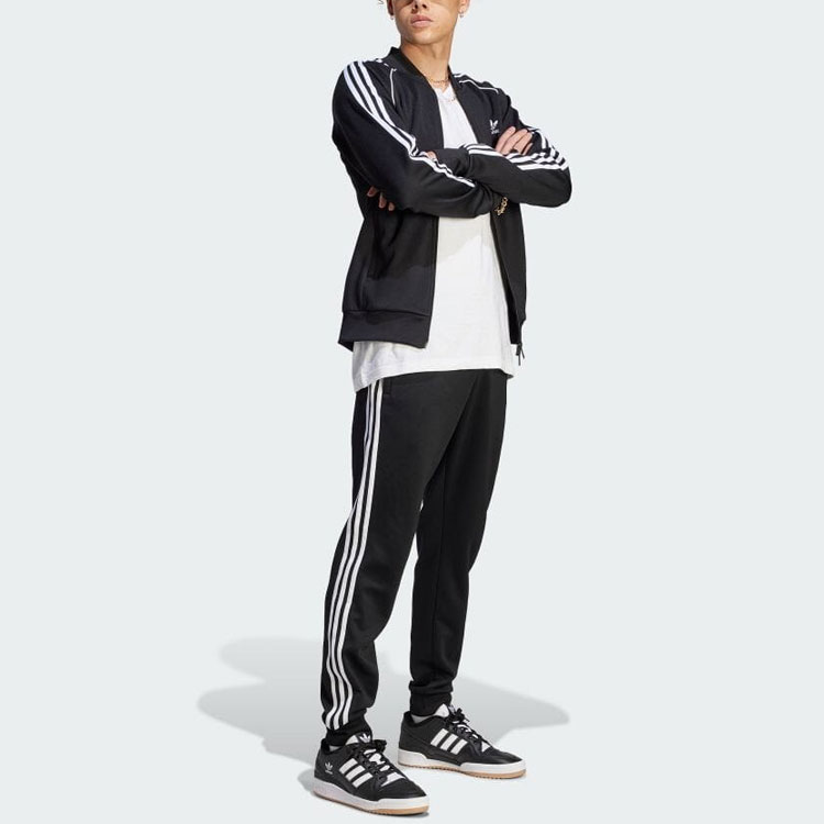 adidas Originals Adicolor Black Three-Stripes Logo Long-Sleeve Jacket IM4545 圖 5