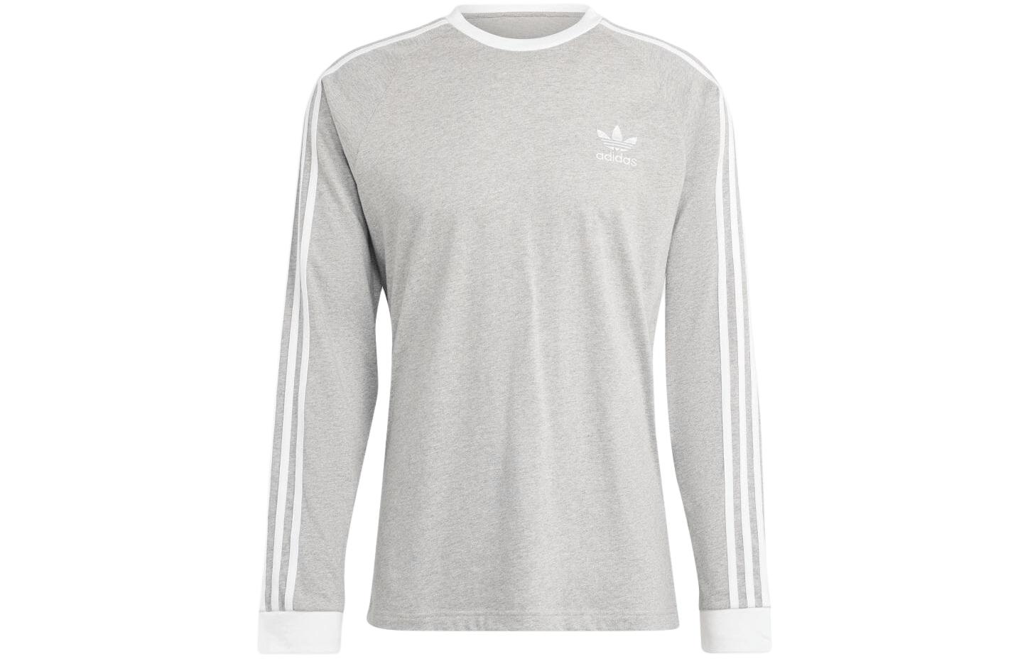 adidas Originals Adicolor Classic 3-Stripes Crewneck Long Sleeve Tee Grey IM9429