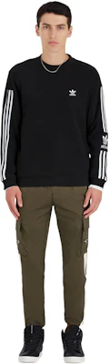 adidas Originals 經典三葉草標誌黑色圓領運動衫 男女適用 H41315 Details for adidas Originals 經典三葉草標誌黑色圓領運動衫 男女適用 H41315