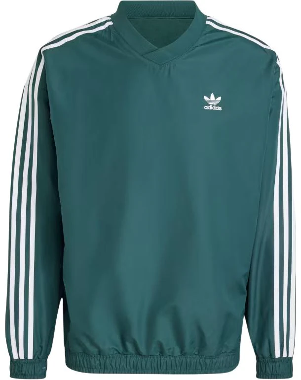 adidas-originals-adicolor-crewneck-windbreaker-green-woven-pullover-jacket-iz-2462