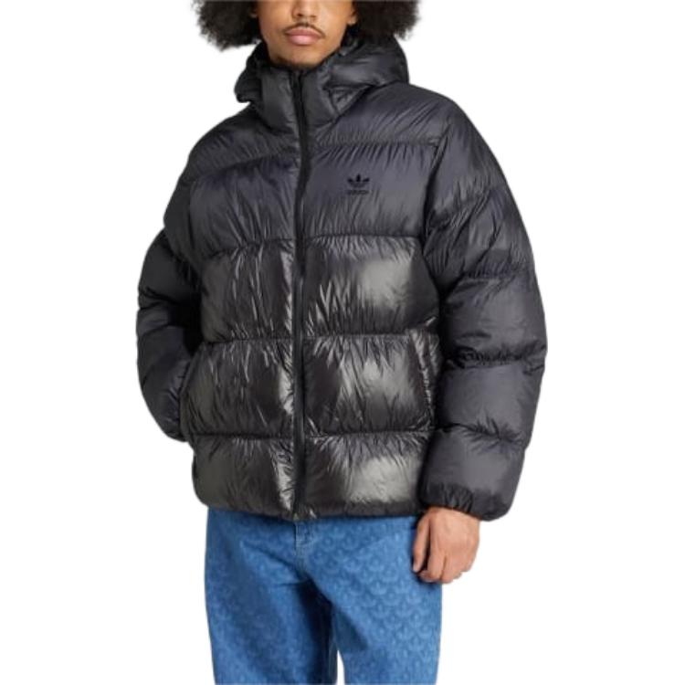 Lookbook 阿迪达斯三叶草Adicolor黑色拉链羽绒夹克 时尚FW24 IW3454