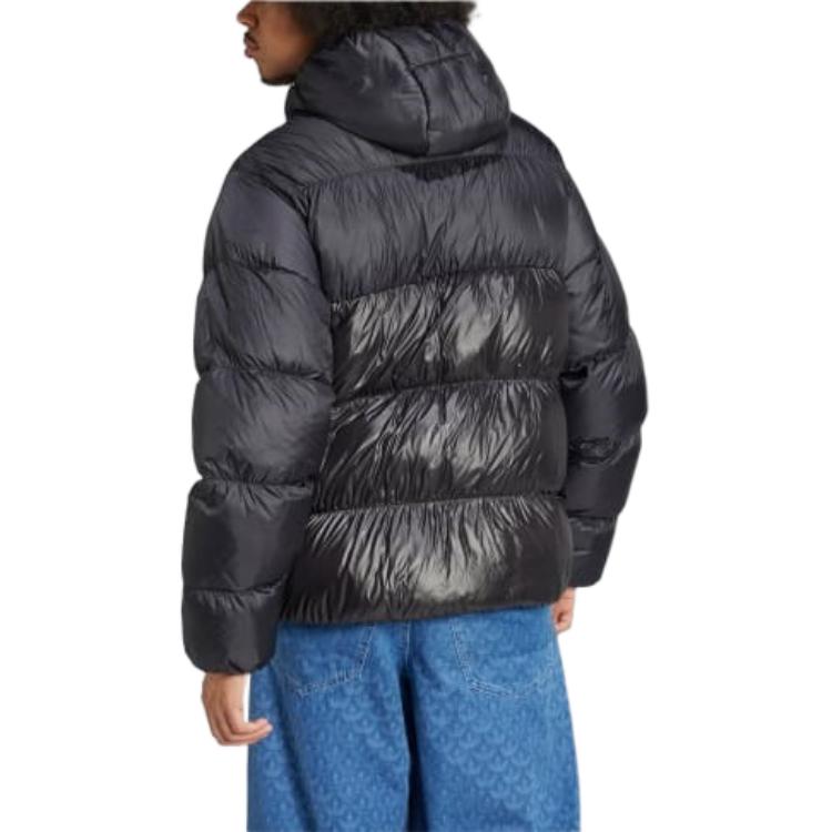 Shop 阿迪达斯三叶草Adicolor黑色拉链羽绒夹克 时尚FW24 IW3454