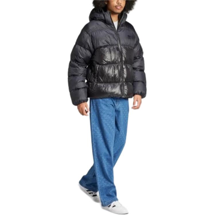 Purchase 阿迪达斯三叶草Adicolor黑色拉链羽绒夹克 时尚FW24 IW3454