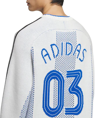 阿迪达斯经典Adicolor秋冬复古标志针织套头衫白色 JL8361 Details for 阿迪达斯经典Adicolor秋冬复古标志针织套头衫白色 JL8361