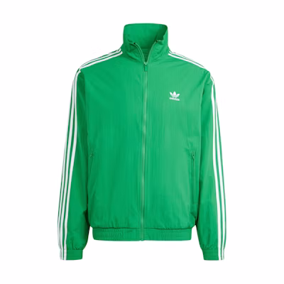 adidas Originals Adicolor Firebird Green High-Neck Track Jacket for Men IT2493