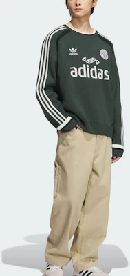 adidas Originals Adicolor FW24 Logo針織圓領長袖上衣 礦綠色 男女款 JL8364 Purchase adidas Originals Adicolor FW24 Logo針織圓領長袖上衣 礦綠色 男女款 JL8364