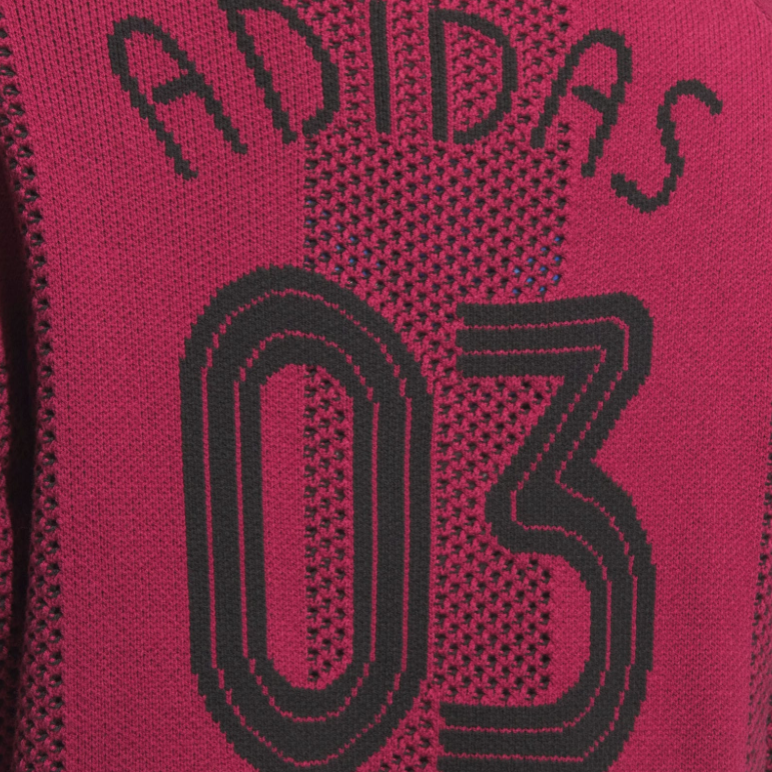 Shop adidas Originals Adicolor FW24 Retro Logo Knit Pullover Sweatshirt Merah Burgundy JL8362