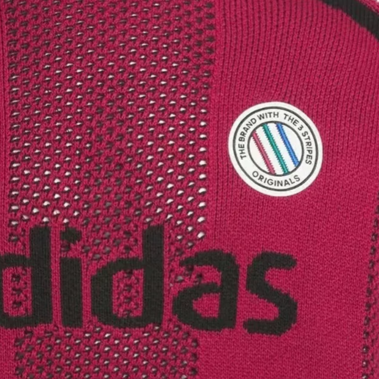 Purchase adidas Originals Adicolor FW24 Retro Logo Knit Pullover Sweatshirt Merah Burgundy JL8362