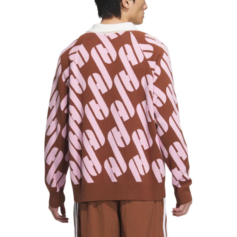 Shop adidas Originals Adicolor FW24 復古時尚中性套頭衫 棕色/粉色 斯थ衛衣 JL8368