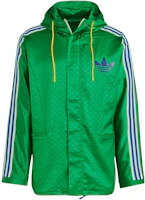 adidas Originals Adicolor Green Retro Windbreaker Jacket with Stripes IB3440 adidas Originals Adicolor Green Retro Windbreaker Jacket with Stripes IB3440