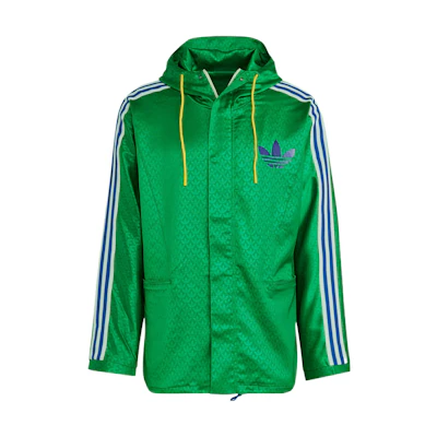 adidas Originals Adicolor Green Retro Windbreaker Jacket with Stripes IB3440
